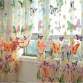 【Trending Now】 Colorful Butterfly Tulle Curtain Living Room Transparent Modern Valances Window Drapes Bedroom Yarn Fabric Romantic Decor. 