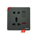 Andeli Delta Series Grey 13A Two & Three Pin Multi-Function Universal Socket without Switch 5 Pin Electrical Wall Outlet. 
