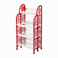 Npoly Premium Kitchen Rack-4 Step (Without Dish Part) Red- 101.204.058. 