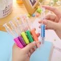 90Pcs Syringe Highlighter Pen Syringe Needle Shape Mechanical Color Ballpoint Pen For Office School Marker Writing Tool 6 Colors. 