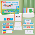 CVC Letter Spelling Block Flash Cards Game English Words Early Learning Educational Puzzle Game for Kids Montessori Wood Toy Vnce Lncei. 