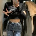 QWEEK Women's T-shirt Japanese Korean Harajuku Y2k Preppy Style Sweet Soft Girl Short Sleeve T-shirts Crop Top Chic Fashion. 