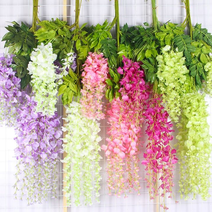 95cm Wisteria Artificial Flower Silk Vine Garland Hanging for Wedding Party Garden