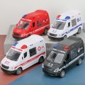 Coasting Openable Door No Battery Required Police Car Fire Truck Ambulance Children Boy Gift Car Model Inertial Car Toy.
