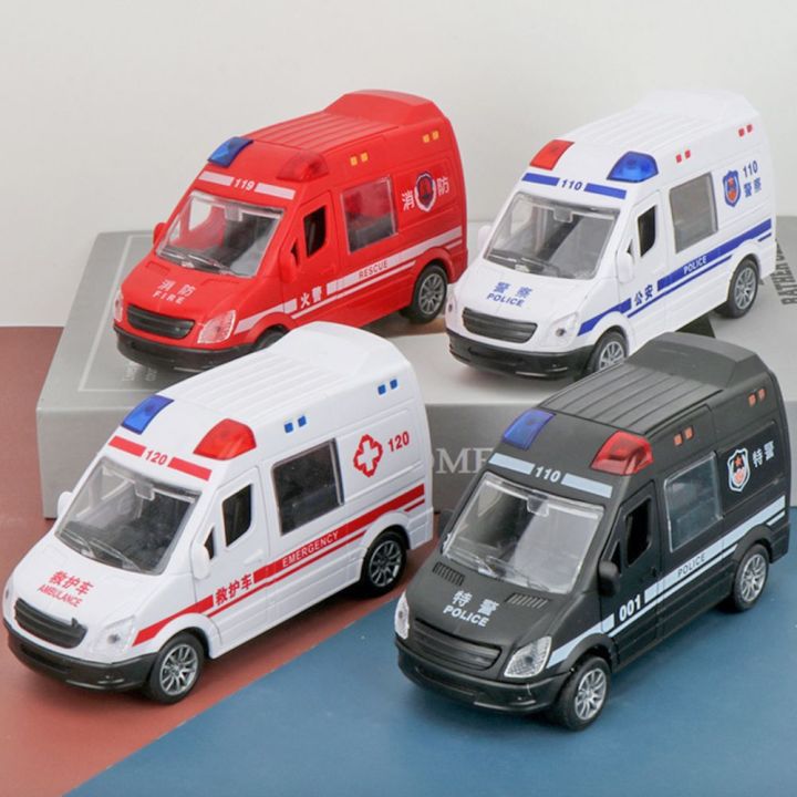 Coasting Openable Door No Battery Required Police Car Fire Truck Ambulance Children Boy Gift Car Model Inertial Car Toy