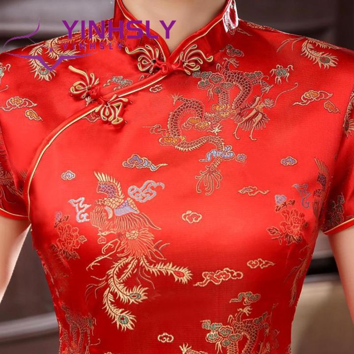 Ethnic%20Vintage%20Women%20Chinese%20Dragon%20Phoenix%20Embroidery%20Long%20Slim%20Cheongsam%20Dress%20-%20Image%208