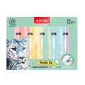 ZEYAR Fluorescent Pen Soft Head Large Capacity UK Water-Based Ink Japan Pen Head High Quality Key Point Marker. 