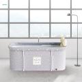 Foldable Soaking Standing Bath Tub Seat Cushion Sturdy Bathing Hot Tub for Milk Bath Indoor. 
