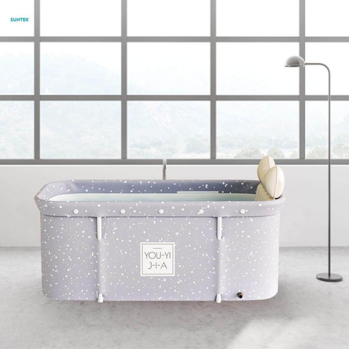 Foldable Soaking Standing Bath Tub Seat Cushion Sturdy Bathing Hot Tub for Milk Bath Indoor