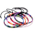Mst 21 Colors Men Braided Bohemian Friendship Ankle Bracelet Beach Surfer Couple Handmade Woven Bracelets For Women Girls. 