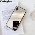 Casinglee For Samsung Galaxy A01 Back Cover Luxury Plating Clear View Makeup Mirror Soft Phone Cover for Samsung Galaxy A01 Cosmetic Mirror Case.