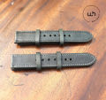 New Leather Watchband Wrist Strap 20mm 22mm 24mm With Silver Stainless Steel Buckle.