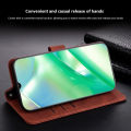 Biruiqu For Realme C33 New Business Minimalist Flip Style Leather Anti Fall Protective Back Cover. 