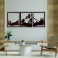 Mountain Wall Art Wood, Geometric Mountains, Mountain Wall Decor, Wood Wall Art Mountains, Wood Panel Wall Art, Modern Wood Wall Art Set ( Size - 90/30 cm ) by Doob Cart.