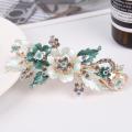 Hair Clips Hairpins Floral Resin Crystal Elegant Hair Accessories Vintage Girls Wedding BB Barrette Ponytail Hair Holder.