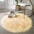 Fluffy Fur Carpet Circle shape Rugs, Soft Hairy Fur Rugs Washable Faux Fur Rug For Kids Bedroom Home Decoration Sofas Cushions Mat Soft Carpet Sheepskin Rug (1pc, 70*70cm Circle). 
