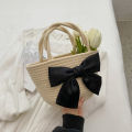 rass woen bag for women 2023 new Insta ersatile retro countride rattan woen buet bag beach woen portable small bag.