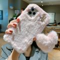 Luxury Love Pendant Phone Case For iPhone 15 Pro Max 14 13 12 11 X XS XR 8 7 6 6S Plus SE 2020 Cute Warm Winter Plush Fur Covers.