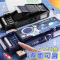 Password lock stationery box fingerprint unlock high tech pencil case boys' and children's multifunctional password with new features.