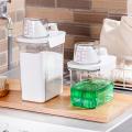 Airtight Laundry Detergent Powder Storage Box washing Powder Container With Measuring Cup Multipurpose Cereal dispenser.