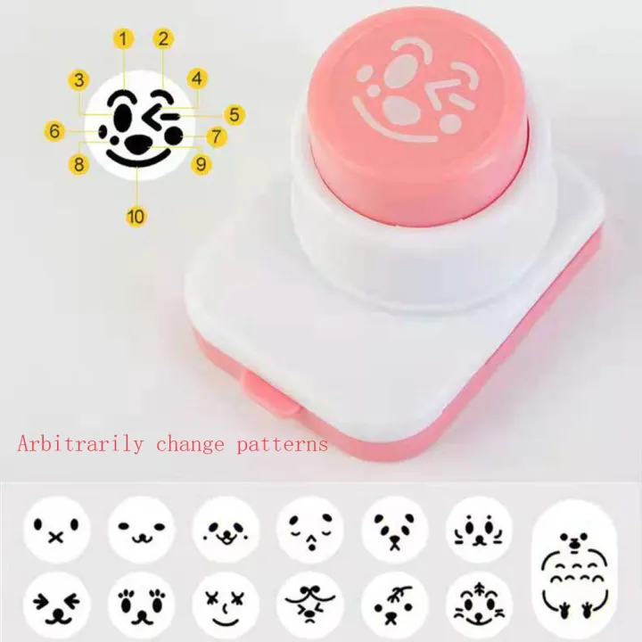 Smiling Face Sushi Tool Maker Mold Cartoon Laver Seaweed Nori Cutter Onigiri Punch Stamp DIY Baby Meal Kit Accessory Bento Decor