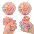 1PC Creative New Decompression And Ventilation Grape Ball Toys Tricolor Colorful Beads Grape Ball Pinch Le Children's Toys. 