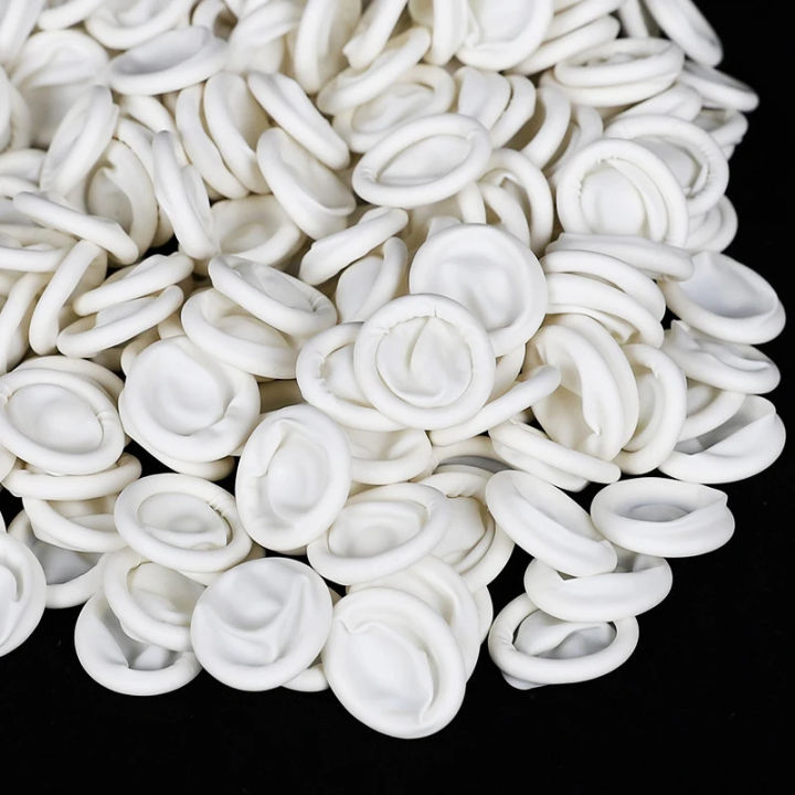 100pcs Disposable Latex Rubber Finger Cots Sets Fingertips Protector