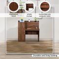Floding Chocolate Study Desk Colour in Melamine Finish | Engineered Wood Desk with Storage Cabinet | Wooden | Convertible into Computer Table 48/48.