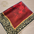 [BYSIFA] New Emerald Green Silk Scarf Women Brand Leopard Printed Square Scarves 90*90cm Fashion Accessories Headscarves Hijabs. 