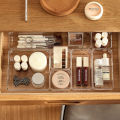 Multi-functional, lidless, multi-grid, multi-specification, transparent drawer storage box, Nachuan free combination, small sundries sorting box.