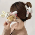 Bunny Style Hair Clips, Cute Korean Style Hair Accessories Creative Luxury Take Clips for Girls and Women. 