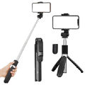 XT-02 Flexible 2 in 1 Bluetooth Selfie Stick Horizontal and Vertical Shooting Mobile Phone Tripod Remote Control Selfie Stand. 