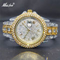 Relogio Masculino Luxury MISSFOX Ice Out Diamond Watch Multifunction Day Date Adjust Calendar Quartz Watches For Men Droshipping. 