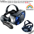 Virtual Reality VR Glasses IMAX Huge Screen HD 3D Glasses Google Cardboard Box VR Headset Helmet for 5-7 Phone,Support Gamepad.