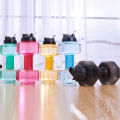【100%-original】 2.2L Water Bottle Sports Gym Jug Dumbbell Dumbell Shaped Workout Fitness Protein Layor.