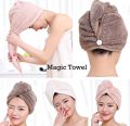 Instant Dry Hair Towel Ultra Water Absorbent Twist Hair Turban Drying Cap Hair Wrap 1pcs. 
