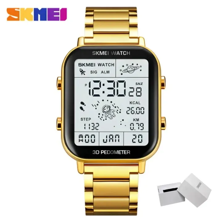 SKMEI%201888%20design%203D%20pedometer%20golden%20man%20digital%20watch%20costume%20Stainless%20steel%20rectangle%20vintage%20business%20wristwatch%20For%20Men%20-%20Image%204