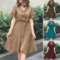 Family Picnic Short womens Sleeve Dress.