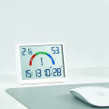 GC Temperature Humidity Meter Multi-function Magnetic Design Large Screen Electronic Alarm Clock Digital Thermometer Meter. 