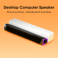 4D Computer Speaker Bar Stereo Sound Subwoofer for Laptop Notebook PC Music Player (White).