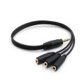 3.5mm 3 Way Port Aux Multi Headphone Earphone Audio Splitter Adapter 3.5mm Jack HUB Splitter Audio Cable 1 Male to 3 Female.