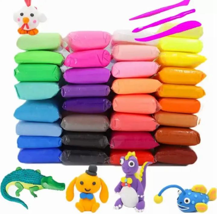 DIY soft clay Dough craft ideas for your baby/kids 12pcs-1pac