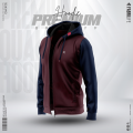 Fabrilife Mens Multi-Shades Hoodie - Maroon. 