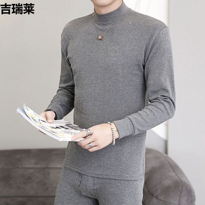 Autumn and winter warm autumn clothes autumn pants set men's middle-aged and elderly thermal underwear men's line pants undershirt men