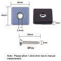 BRADOO- 16pcs Furniture Sliders 40mm Furniture Leg Protectors with Screws Square Chair Leg Protectors Furniture Glide Pads.