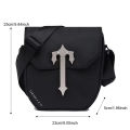Top Quality Fashion Messenger trapstar Bag Lightweight Design Black Nylon Crossbody Bag Large Capacity Stylish Men Shoulder Bag.