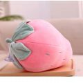 Strawberry plush toy down cotton fillings very soft throw pillow. 