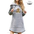 Hoodies Women Sweatshirt Dress Solid Autumn Winter Warm Loose Oversized Hoodie Female Pullover Long Length. 
