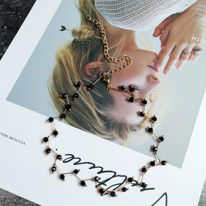 Korean%20Fashion%20Simple%20Wild%20Black%20Crystal%20Short%20Clavicle%20Chain%20Women%20Gold%20Charm%20Beaded%20Choker%20Necklaces%20for%20Women%20Girls%20Wedding%20Party%20Jewelry%20Gift%20-%20Image%205