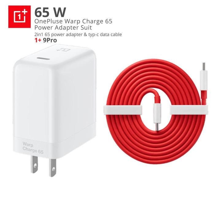 OnePlus Warp Charge 65W Power Adapter with Type-C Cable (Official) OnePlus Nord 2 5G/9 Pro/9RT/9/9R/8T+ 5G/8T,10V 6.5A Warp65 OnePlus Fast Wall Charger Adapter with 3.3ft USB C Warp Charger Cable